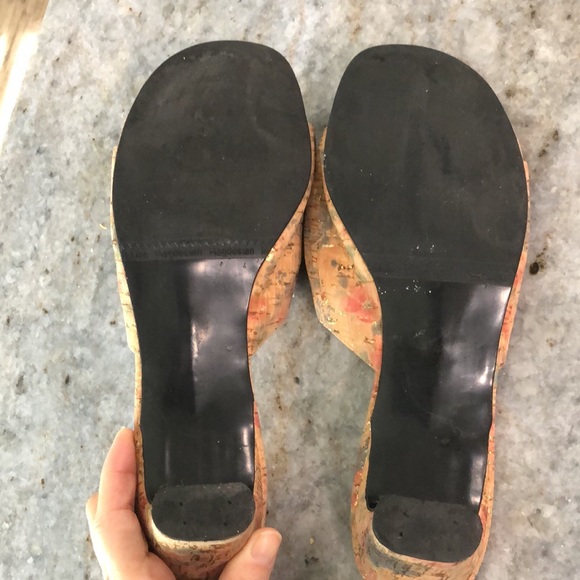 BOB BAKER Kitten Heel Cork Thong Sandals - Picture 8 of 8